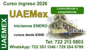curso ingreso uaemex 2026